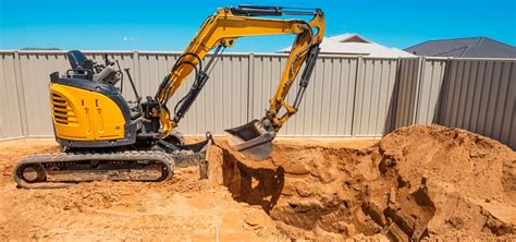 mini excavator for pool|excavation for a swimming pool.